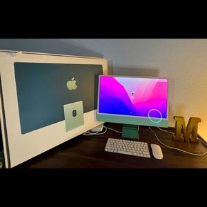 Apple 2021 24" iMac M1 8-Core 512GB SSD Blue 8GB A2438 MGPL3LL/A + A Grade